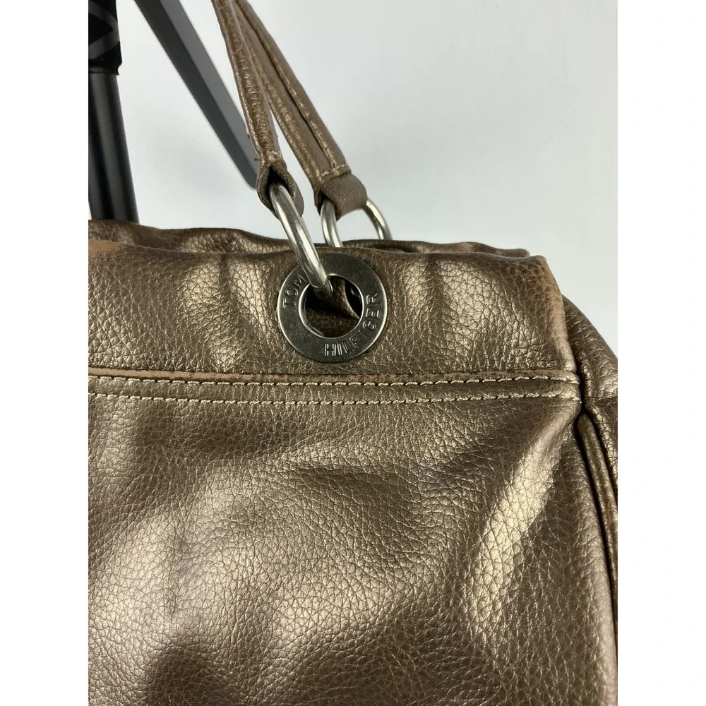 Tommy Hilfiger Bronze Metallic Satchel Purse Shoulder Bag Handbag Y2K /2000s Era
